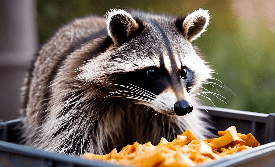 Racoon in a dumpster - Humane wildlife removal